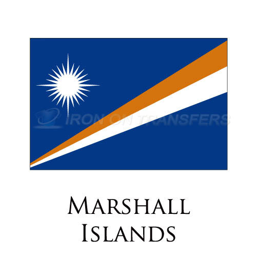 Marshall Islands flag Iron-on Stickers (Heat Transfers)NO.1926
